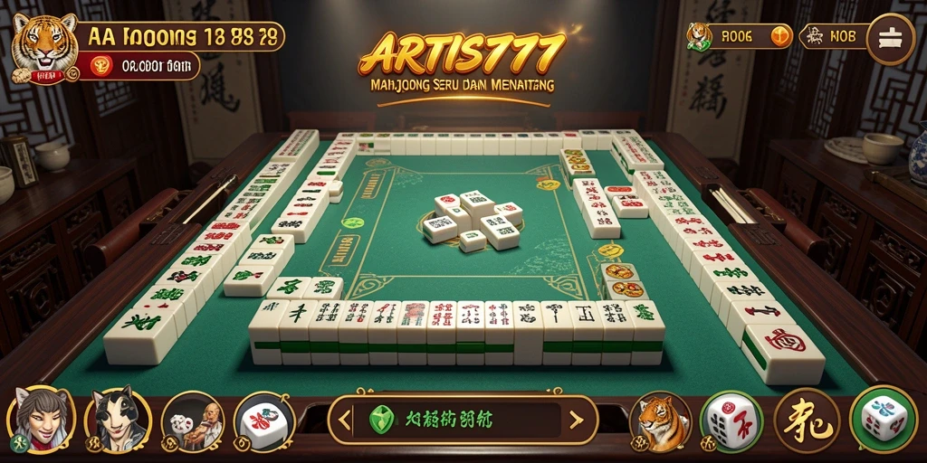 Tampilan gameplay Mahjong yang menakjubkan di ARTIS777.