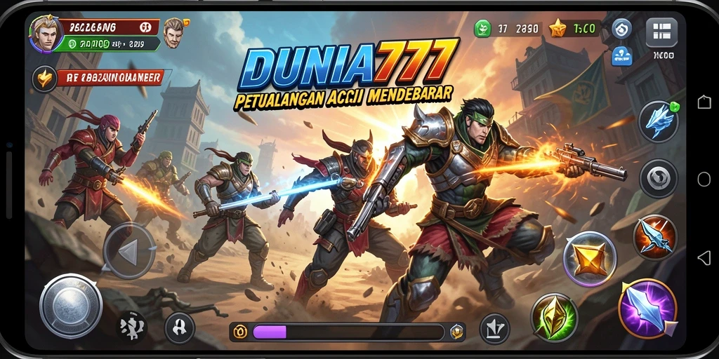 Screenshot gameplay DUNIA777 dengan pertarungan seru dan aksi mendebarkan.