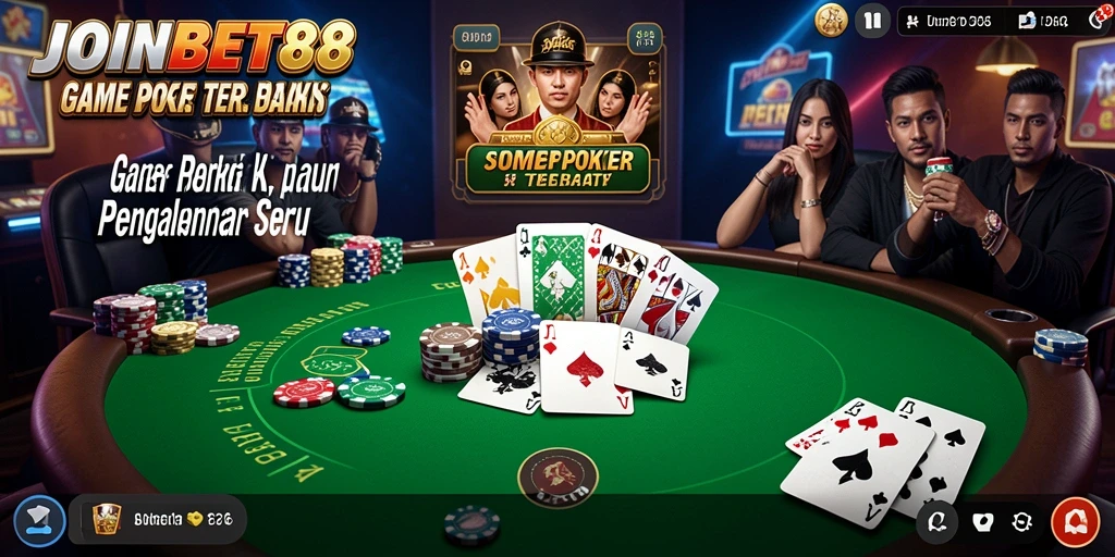 Tampilan gameplay Poker seru di JOINBET88.