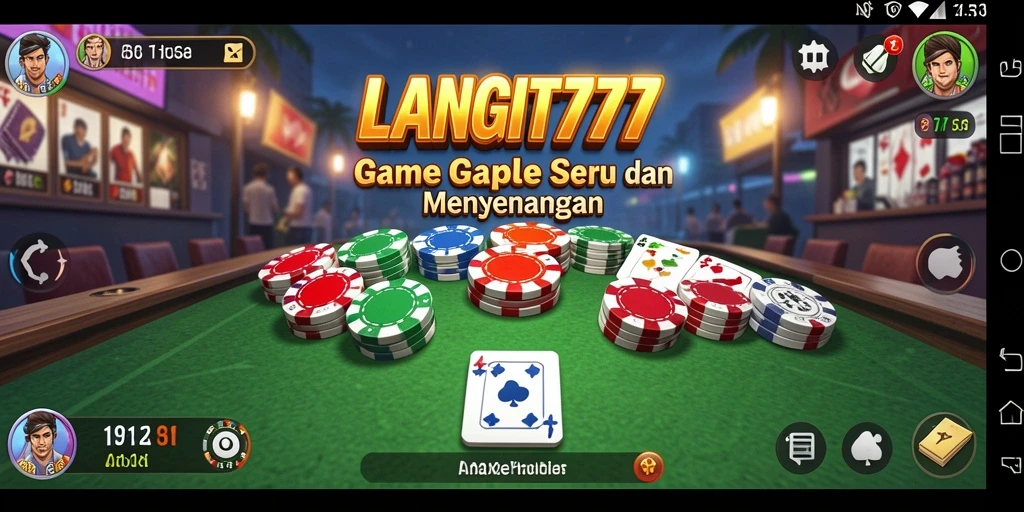 Screenshot permainan Gaple yang seru di LANGIT777.