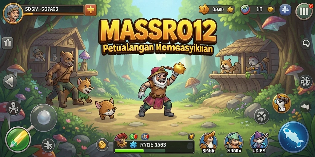 Screenshot MASBRO12 menampilkan gameplay seru dan karakter yang menggemaskan.