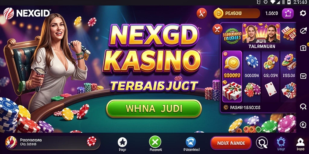 Tampilan gameplay seru di aplikasi NEXGID dengan fitur kasino langsung.