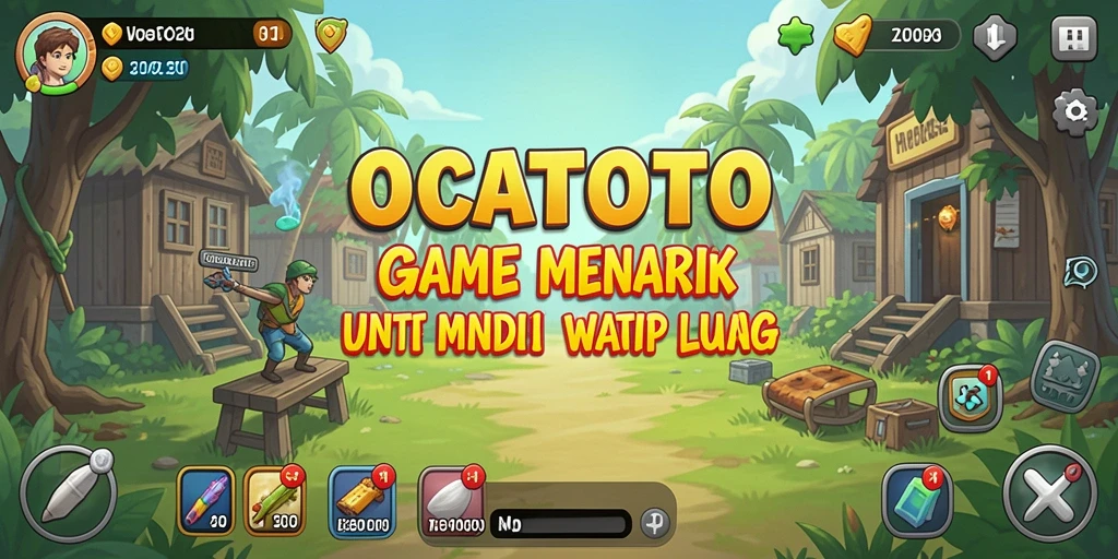 Screenshot utama OCATOTO menampilkan gameplay santai dan inovatif.