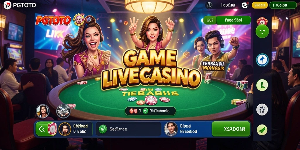 Tampilan menarik dan interaktif dari gameplay Live Casino PGTOTO.