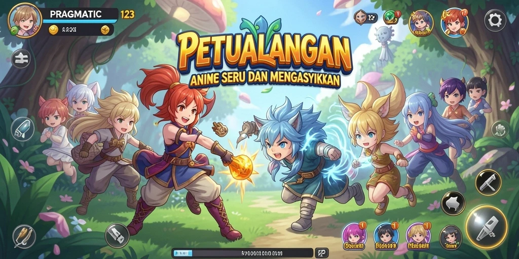 Tampilan gameplay menarik dari PRAGMATIC123 dengan karakter anime yang memukau.