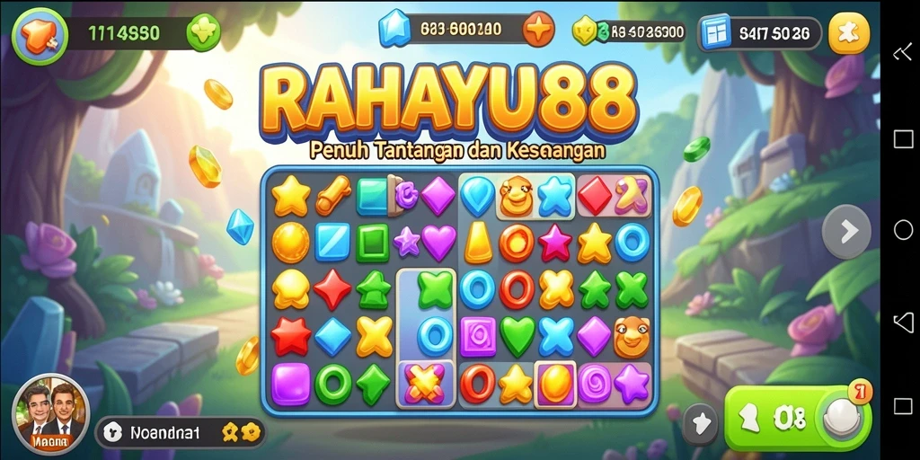 Tampilan gameplay RAHAYU88 yang colorful dan menantang.