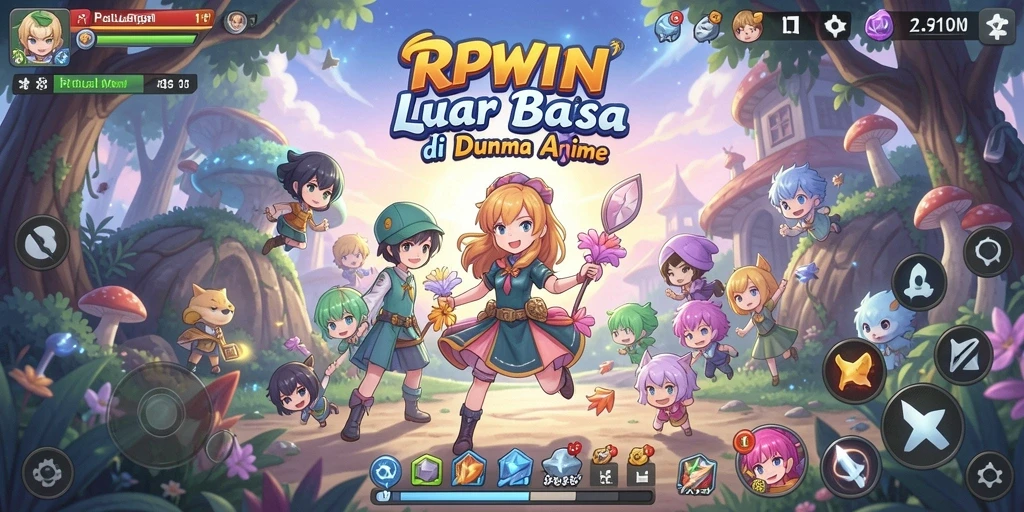 Gameplay menakjubkan di dunia fantastis Anime RPWIN.