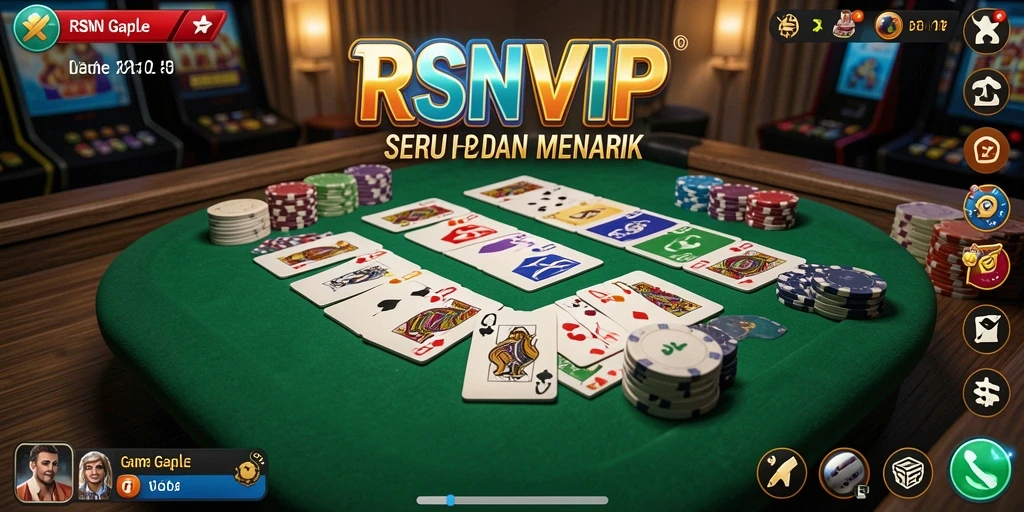 Tampilan gameplay Gaple yang seru di RSNVIP.