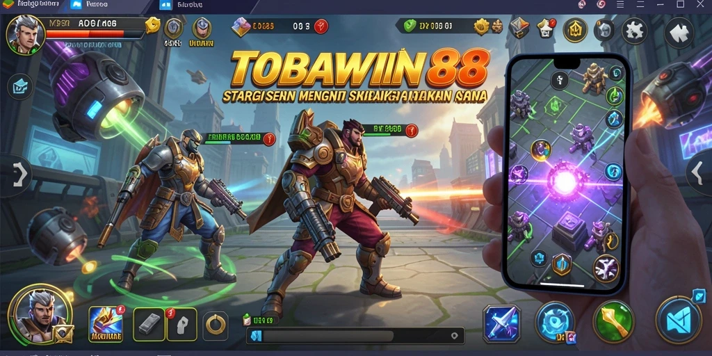 Tampilan gameplay strategi yang menegangkan di TOBAWIN88.