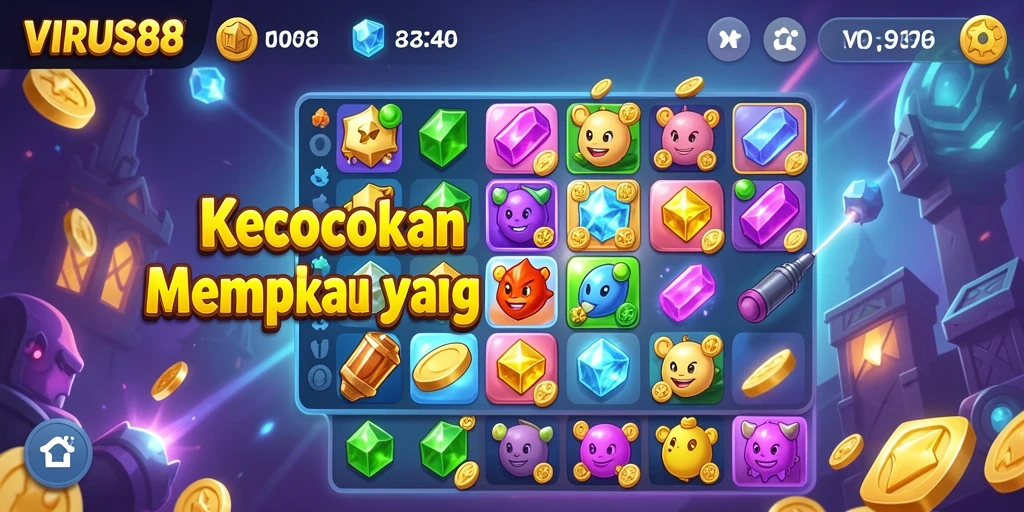 Tampilan gameplay menakjubkan dari <strong>VIRUS88</strong> dalam perpaduan warna.
